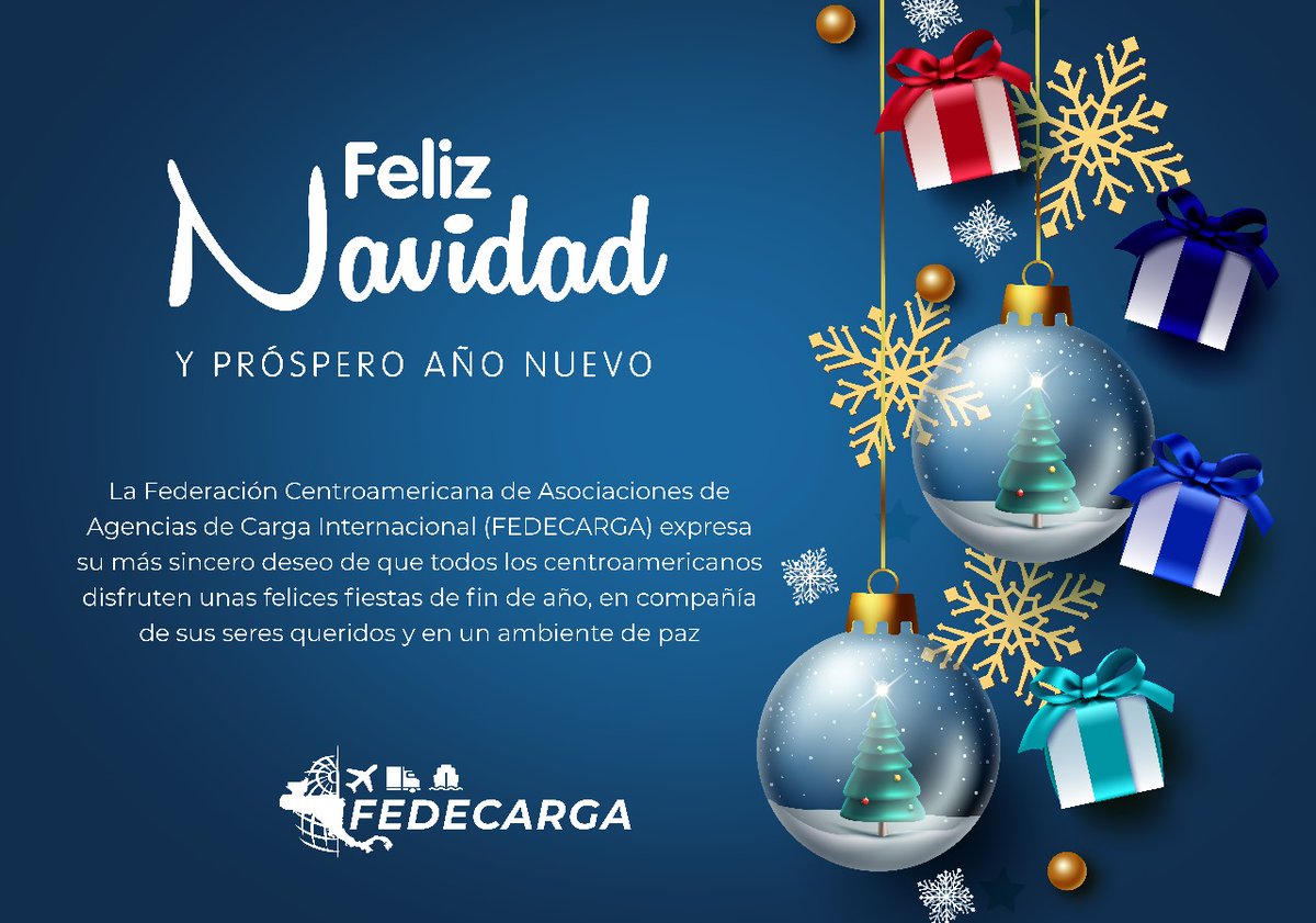 🎄✨ Feliz Navidad para toda Centroamérica , especialmente para la familia logística que, día a día, mueve el comercio exterior de la región. 🚛📦🌟 #FelizNavidad #FamiliaLogística #ComercioExterior