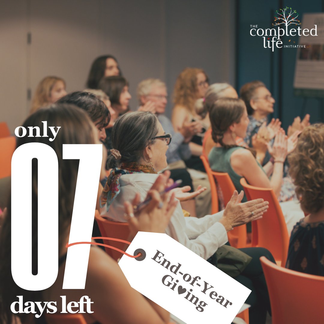 Only 7 days left until CLI's End-of-Year Giving Campaign ends! With your support, we can broaden our educational initiatives on end-of-life care.

From November 22 to December 31, any donations of $100 or more will receive a special Completed Life Initiative mug!

#completedlife