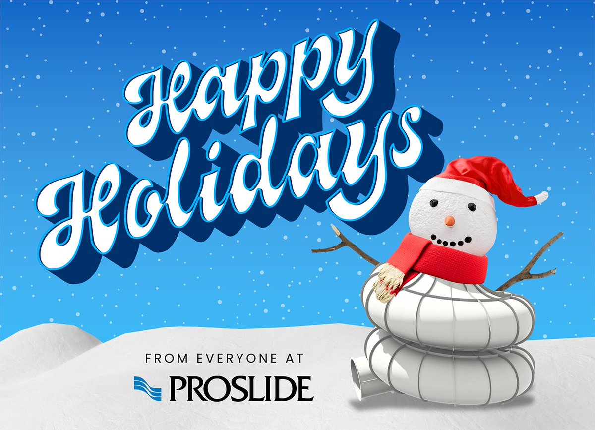 ProSlideTech's tweet image. The holiday season is here and we hope it brings you joy, laughter, and time to enjoy with the people you love. Whether you&apos;re celebrating with family, friends, or just taking a moment to relax, we wish you peace and happiness. And here’s to a new year of exciting adventures!