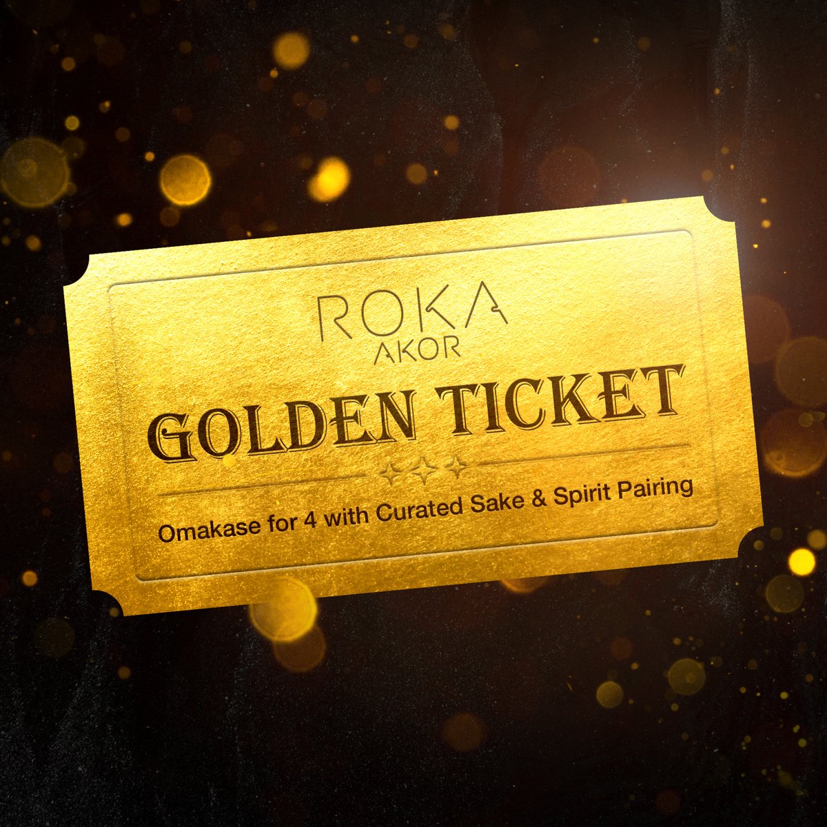 ✨Win big this NYE!✨ Celebrate 2025 with us in Chicago for a chance to secure your own Omakase dinner for 4, paired with our finest sake &amp; spirits. Several lucky winners will be revealed throughout the night. Reserve now for your chance to win the Golden Ticket!