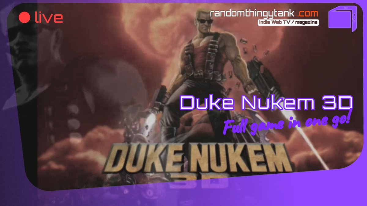 RdmThingytanK's tweet image. Blast through obstacles and foes with the iconic Duke, for an exhilarating 90s throwback! 
👾?⚔️💰💥🚀 #DukeNukem3D #90sClassic #FirstPersonShooter #VideoGameHistory #Nuclear #streaming #indie #indiestreamer #randomthingytank #streamer #twitch #twitchstreaming