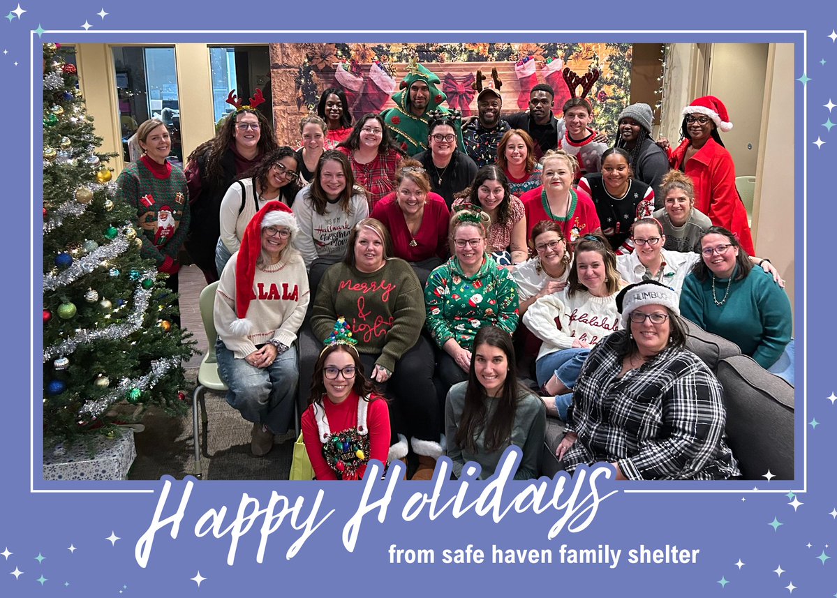 All of us here at Safe Haven Family Shelter are wishing you a warm and joyful holiday season! Thank you for your continued support and partnership as we provide families with a place to call home!