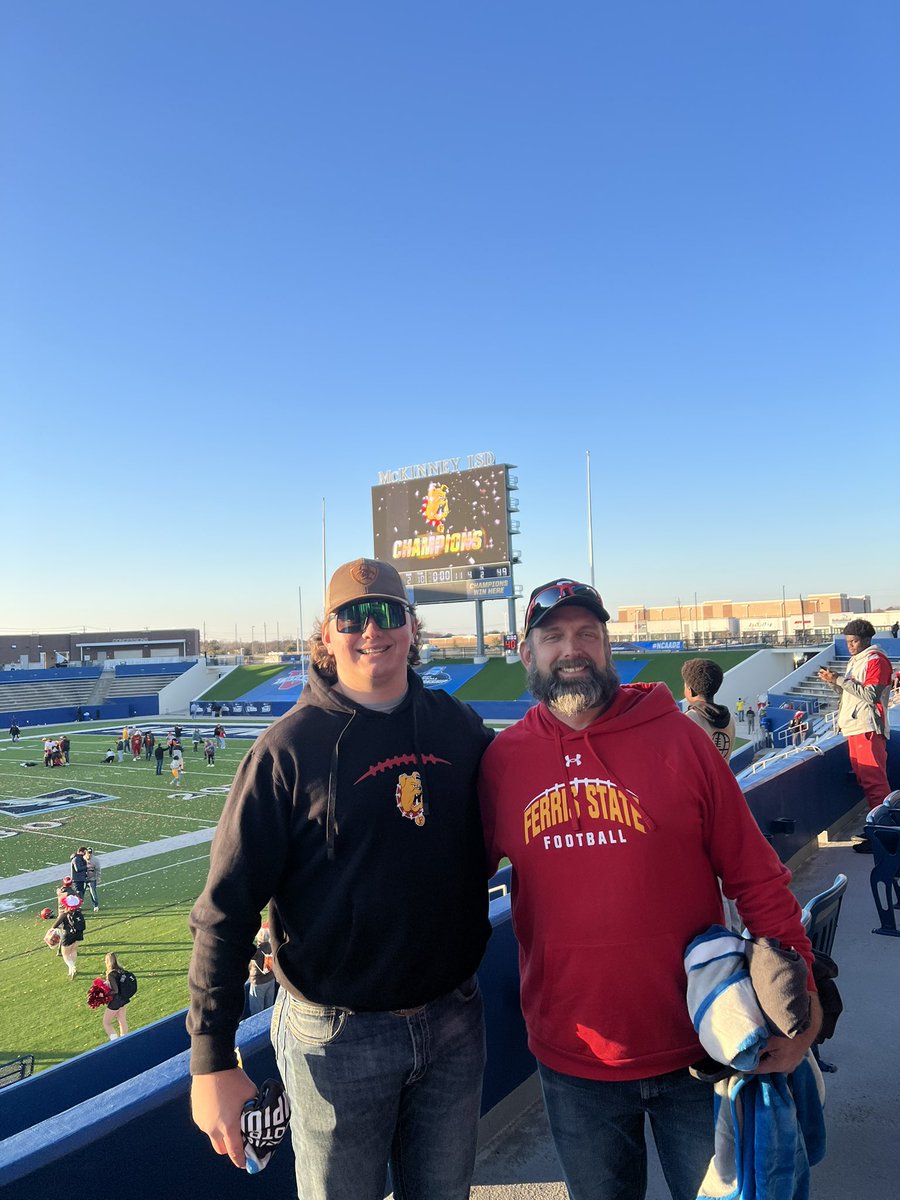 AveryPavlak's tweet photo. Congratulations to @FerrisFootball on winning their 3rd National Championship in the last 4 years. I am proud to be up there next year, and continue the legacy at Ferris State University!#BENASTY
@MIexposure @MichFBFrenzy @CoachParker @CoachFaust1 https://t.co/unTXxILbxE