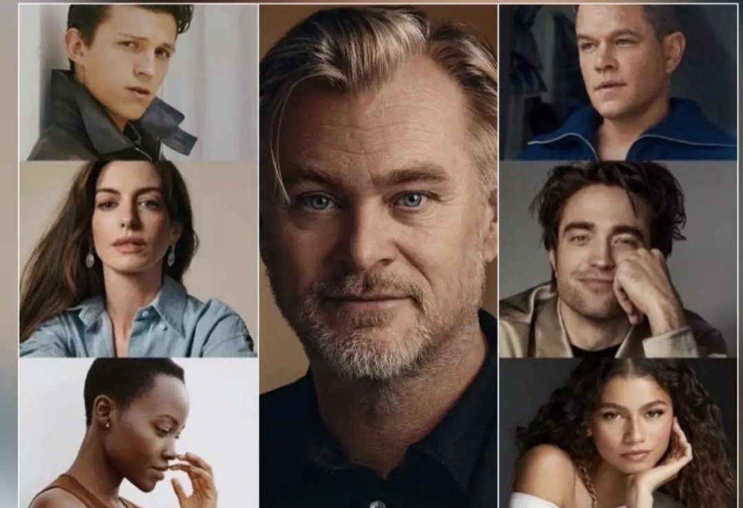 PoddarMoushmi's tweet photo. Christopher Nolan's NEXT film announced! Universal Pictures serves up a feast of stars in 'The Odyssey' Tom Holland, Matt Damon, Anne Hathaway, Zendaya, Robert Pattinson, Lupita Nyong'o and Charlize Theron join the cast.  
#ChristopherNolan #TheOdyssey 
Source: @inshorts https://t.co/QuPenWuIYl