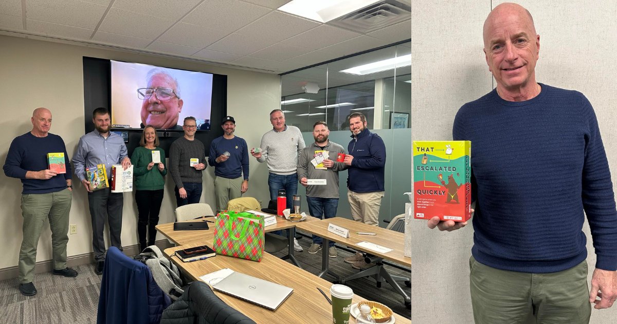 To celebrate the holiday, my Vistage group participated in a White Elephant gift exchange! 🎁 #CnestaGroup #Vistage #WhiteElephant