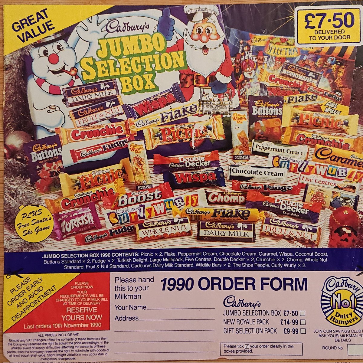 AlexF1BCL's tweet image. A Christmas chocolate selection box from 1990 vs 2024...shrink-flation what shrink-flation?? #Christmas #SelectionBox