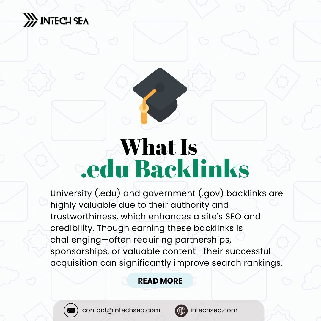 IntechSea's tweet photo. 💡 What is a .EDU Backlink

A .EDU backlink is a hyperlink from a website with a .edu domain extension, typically used by educational institutions like universities, colleges, or schools.

#EDUBacklinks #SEO #BacklinkStrategy #DigitalMarketing #LinkBuilding #SEOTips https://t.co/OsJtUMYyVs