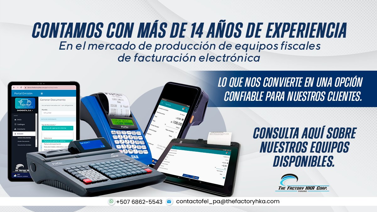 the_factorypac's tweet photo. Nos enorgullece ofrecer equipos confiables y de alta calidad que cumplen con las necesidades del negocio moderno. Descubre cómo nuestra trayectoria puede ser tu mejor aliado en el camino hacia el éxito.
¡Pide una asesoría ahora!
📞+507 6862. 55.43 https://t.co/FUxC20N6Ra
