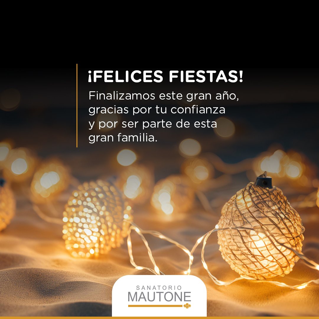 ✨ Felices Fiestas ✨️
La familia SEMM Mautone les desea unas fiestas llenas de amor, salud y momentos inolvidables junto a sus seres queridos 🧡🎁

¡Felicidades! 💫