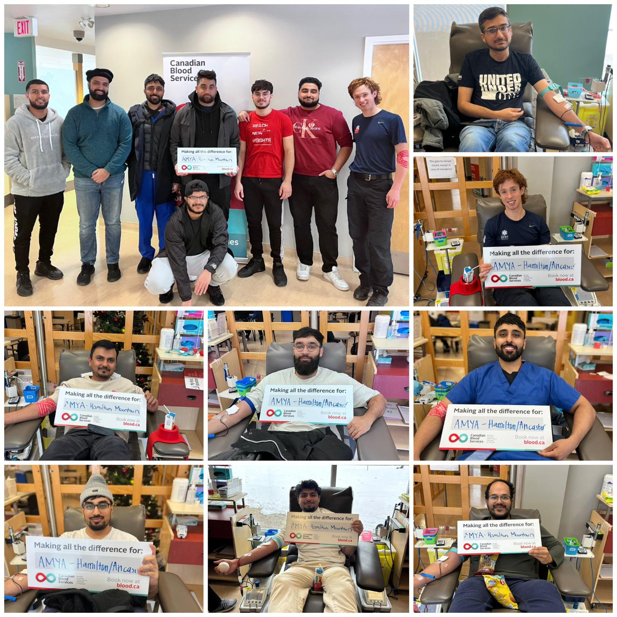 AMYACanada's tweet photo. As part of our commitment to community service, our Muslim Youth across Canada are donating blood.

These donations contribute to the Ahmadiyya Muslim Youth Association's Mercy 4 Mankind campaign, aimed at serving humanity.

#Mercy4Mankind #CanadasLifeLine

Serving humanity is not just a duty, but a divine obligation in Islam, transcending all boundaries of race and religion