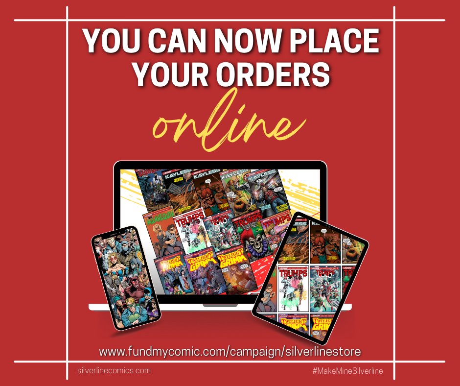 🌟🎉 𝗕𝗜𝗚 𝗡𝗘𝗪𝗦, 𝗦𝗶𝗹𝘃𝗲𝗿𝗹𝗶𝗻𝗲 𝗙𝗮𝗻𝘀! 🎉🌟

We’ve made it easier than ever to get your favorite Silverline Comics, graphic novels, and merch! 🛒✨ Our brand-new 𝗼𝗻𝗹𝗶𝗻𝗲 𝘀𝘁𝗼𝗿𝗲 is 𝙊𝙋𝙀𝙉 and ready for 𝗬𝗢𝗨! 🚀

👀 Whether you’re diving into thrilling