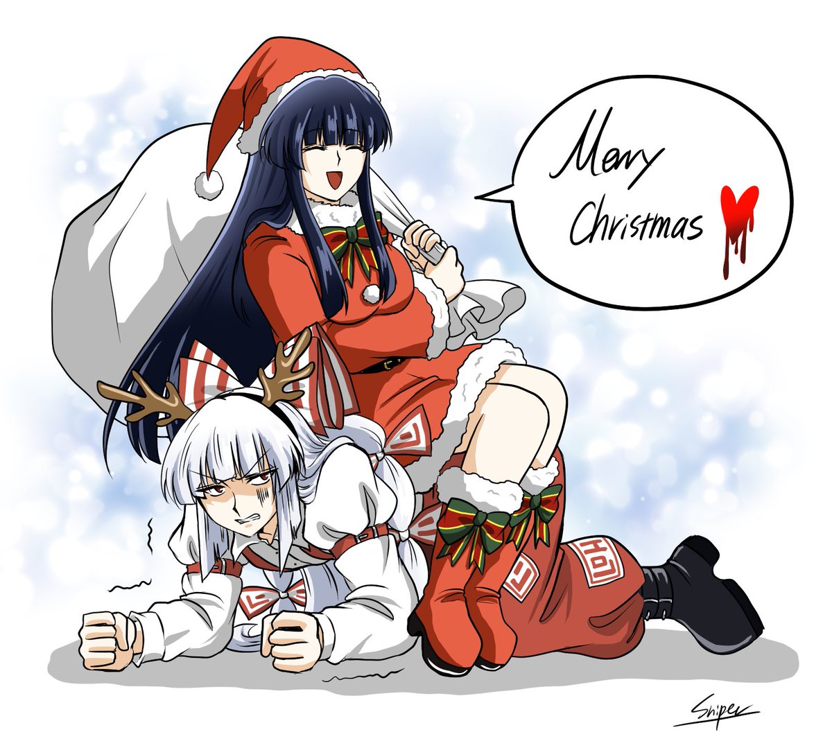 🎄
#東方Project #藤原妹紅 #蓬莱山輝夜