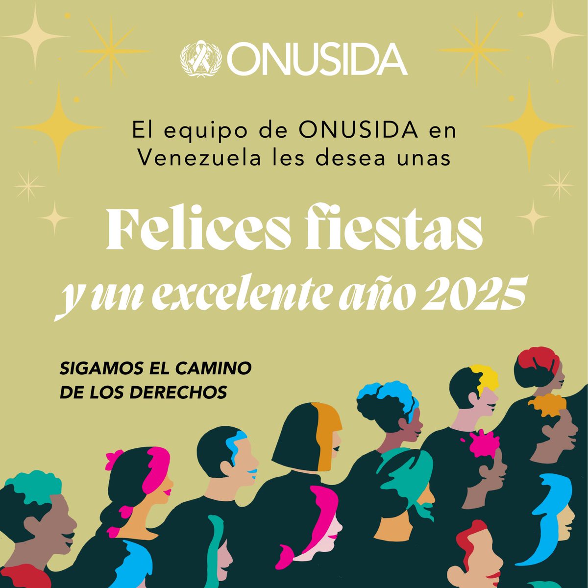 ONUSIDA_VE's tweet photo. ¡Felices fiestas de parte del equipo de ONUSIDA en Venezuela! ✨💫

Les deseamos también un excelente año 2025, lleno de alegría y salud. 🤝

Gracias por su apoyo, compromiso y dedicación en los esfuerzos para poner fin al sida para el 2030. 🙌

#ONUSIDA #VIHenVenezuela https://t.co/IagzkmRw94