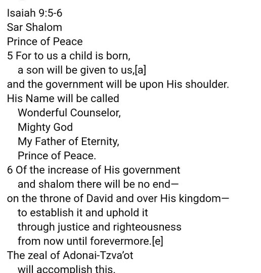 1TruthAndGrace's tweet photo. #Isa9:6
👑#Yeshua foretold in the OT The Hebrew Scriptures
1st time He came as Mashiach Ben Yosef-the Suffering Messiah,when He returns 2ndX 2 Israel.He will be Mashiach Ben David-The Victorious & Conquering King of Kings & Adonai of Adonai's. The One Mashiach that comes twice https://t.co/F5i4yqv9ZK
