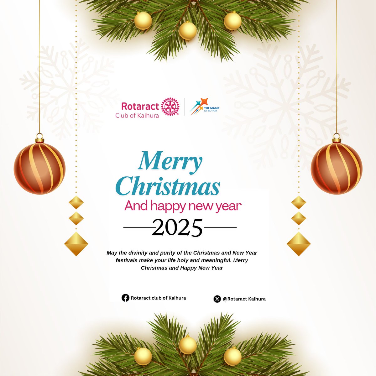 May the Joy of celebrating Christmas bring us to the reality of appreciating the Goodness of our Lord. Let's be reborn with Christ Jesus as we continue to influence our communities
Merry Christmas and a Prosperous new year to you all family and friends
#Kaihuratotheworld