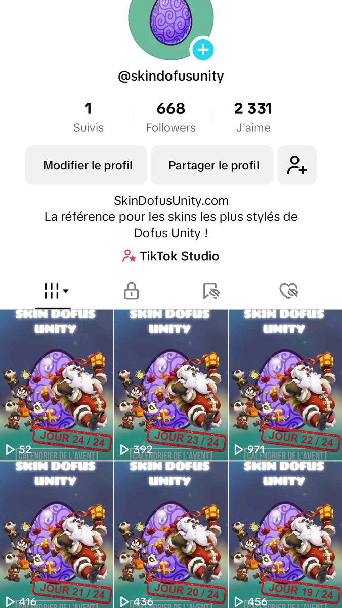 SkinDofusUnity's tweet image. Le Calendrier de l'Avent SkinDofusUnity arrive à son terme. Profitez-en pour revisionner les 24 vidéos et participer au tirage au sort (codes cadeaux à gagner) ! 
RDV sur TikTok : tiktok.com/@SkinDofusUnity 
L'équipe SDU vous souhaite de passer de Joyeuses Fêtes !
#DOFUS3 #Ankama