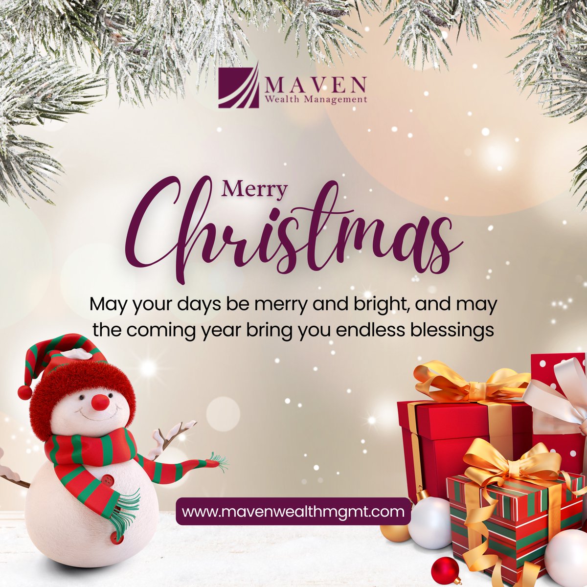 May the spirit of Christmas bring warmth and happiness to your home and financial peace of mind in the new year. 🎄

Maven Wealth Management is dedicated to helping you achieve your financial goals and build a secure future. ✨

#christmascheer #creativeholidays #festivejoy
