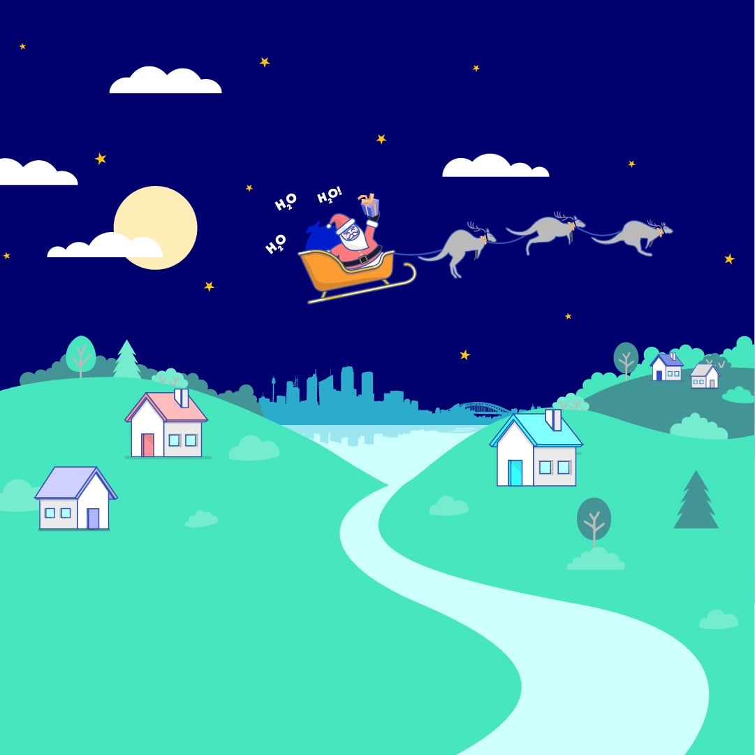 From all of us here at Sydney Water, wishing you and yours a very Merry Christmas and a Happy New Year 🎄🎁