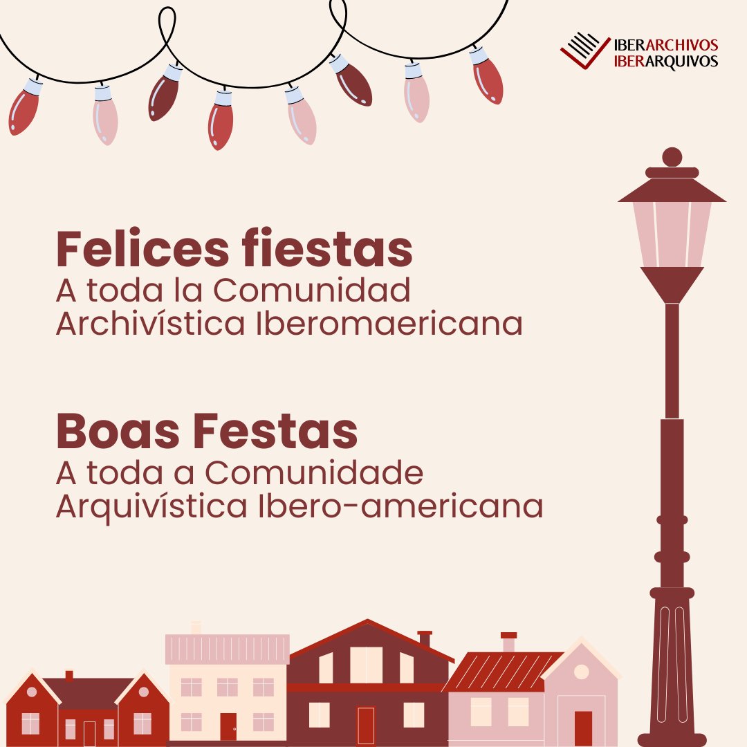 Iberarchivos's tweet photo. 🎄¡Felices fiestas a la comunidad archivística iberoamericana!✨

Que esta Navidad esté llena de momentos memorables y el 2025 nos brinde nuevas oportunidades para seguir preservando nuestro invaluable patrimonio. 🗂️

¡Un abrazo de #Iberarchivos! 💫 https://t.co/4lKDfVHeTp