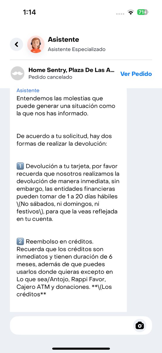 joscybel17's tweet photo. @RappiColombia 
Cómo es posible que me prometan un reembolso y ahora me dicen que no que estafa tan grande me están robando https://t.co/GIS5C7y2T1