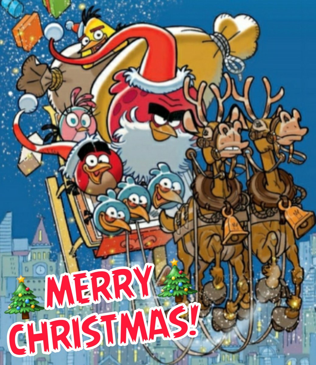 Birds of a Father  “Merry, Merry” AngryBirds Merry Christmas, everybody! May your familiars not get