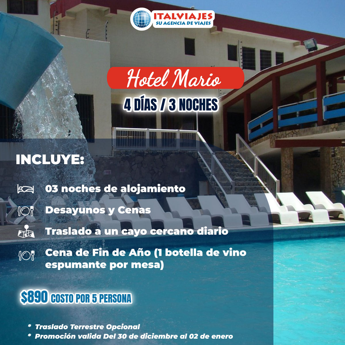 ¡Disfruta del Parque Nacional #Morrocoy con Italviajes! ✈️ Este paraíso costero es famoso por sus playas y cayos. Así que no te resistas y disfruta del año nuevo con nuestro paquete turístico ✨🏝️ 

 👉🏻Para reservas, consultas y cotizaciones:
📱𝙒𝙝𝙖𝙩𝙨𝘼𝙥𝙥: 0414-206-1815