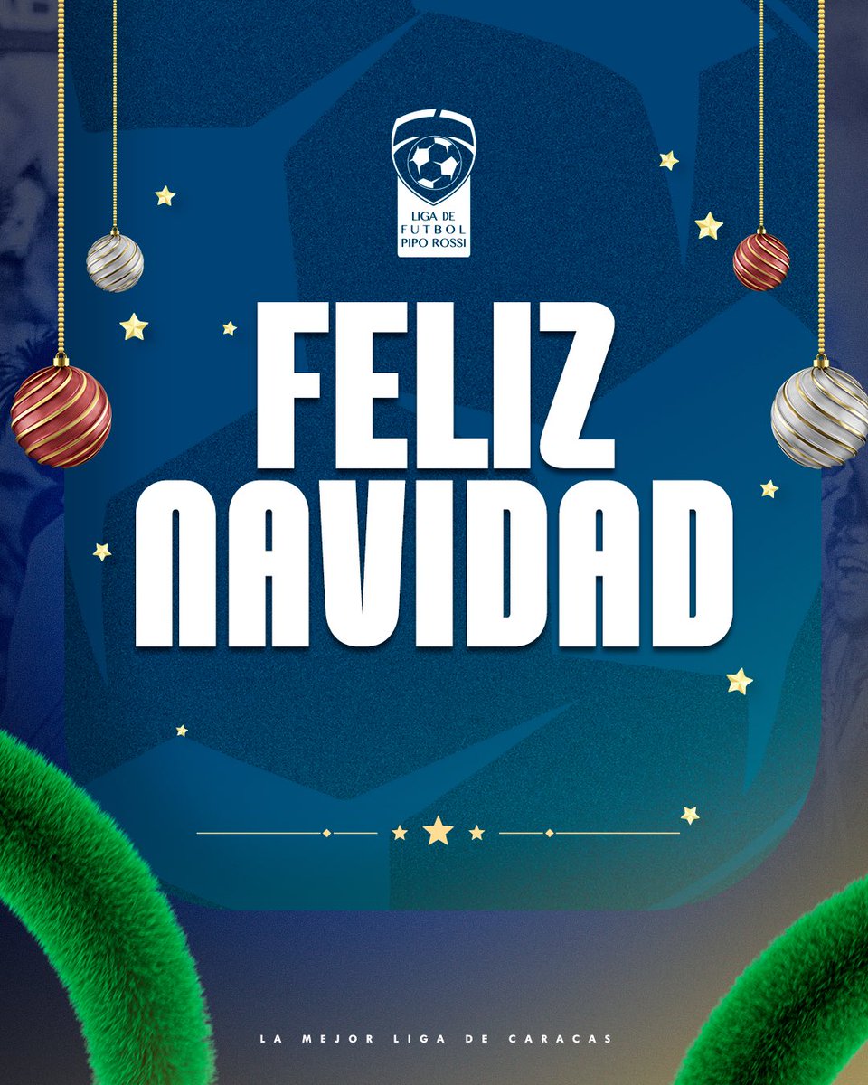 ¡𝗙𝗲𝗹𝗶𝘇 𝗡𝗮𝘃𝗶𝗱𝗮𝗱!🎄🎁 

La Liga Pipo Rossi les desea una feliz Navidad llena de bendiciones y mucha prosperidad a todas aquellas familias que forman parte de la mejor liga de Caracas. 💙🧡

#LigaPipoRossi | ʟᴀ ᴍᴇᴊᴏʀ ʟɪɢᴀ ᴅᴇ ᴄᴀʀᴀᴄᴀꜱ