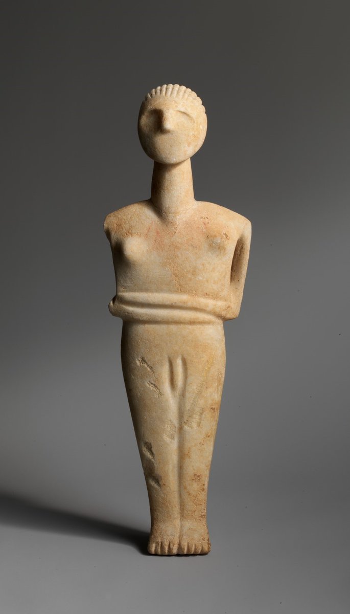 SandstoneGlobal's tweet photo. These striking sculptures are from Greece’s Cycladic Islands, so called because they encircle the sacred island of Delos. Learn more about these enigmatic civilisations in A Greek Odyssey With @bettany_hughes. Stream now on @PrimeVideo and @channel5_tv #CycladicArt #GreekHistory https://t.co/FmxLeD3csl