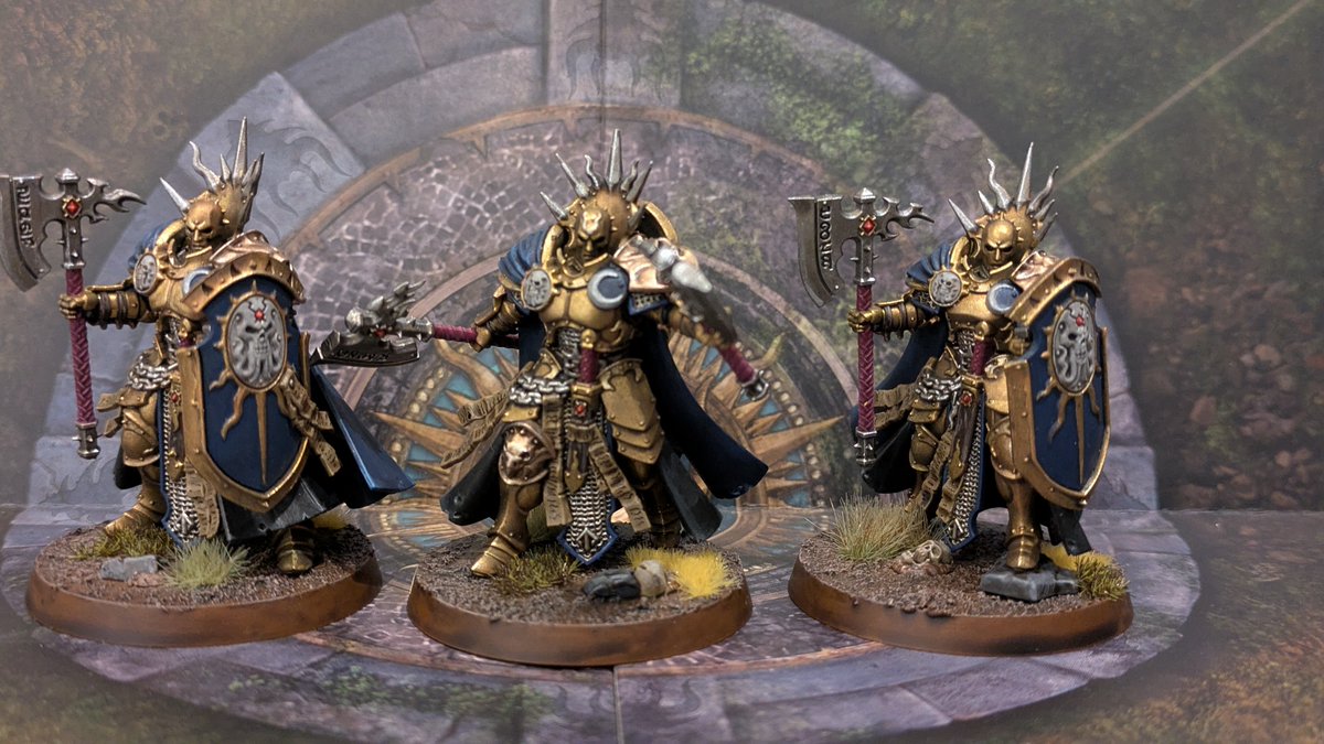 Some additions to the Ruination Chamber, Lord-Terminos Mornir Direborne and the first three of his accompanying reclusians. #WarhammerCommunity #AgeOfSigmar