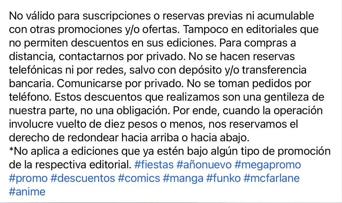 Grandes descuentos de fin de año en la gran comiqueria argentina!!! Jueves, Viernes, Sábado y lunes. Aprovechen!!