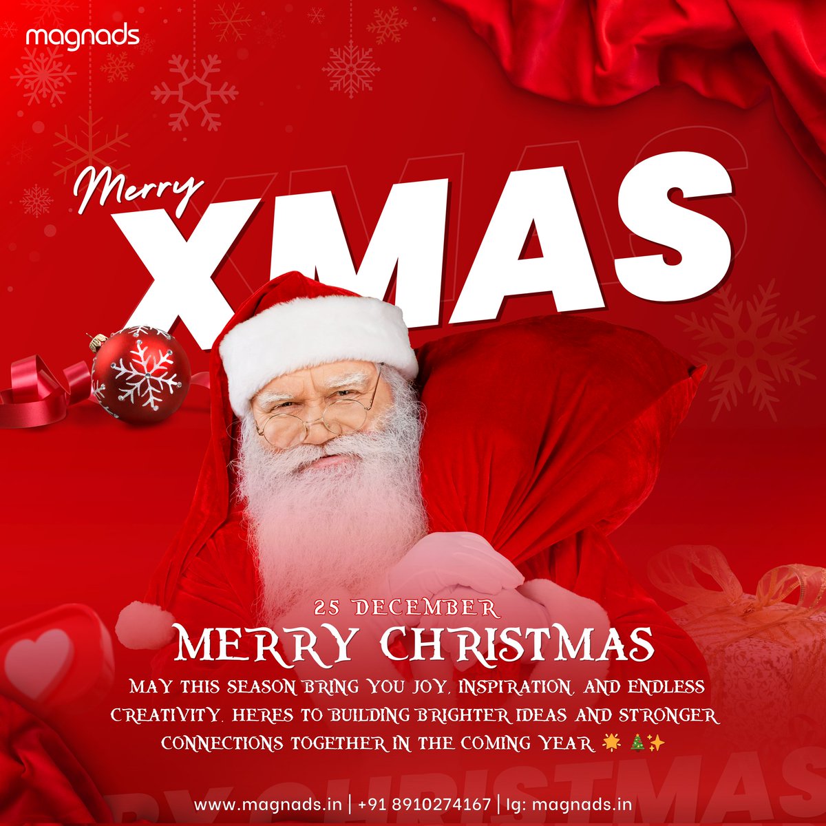 Magnadsofficial's tweet photo. May this season bring you joy, inspiration, and endless creativity. Here’s to building brighter ideas and stronger connections together in the coming year. 🌟 🎄✨

Merry Christmas!

#magnads #Christmas2024 #Christmas #Xmas #xmasgreetings #MerryChristmas #MerryChristmas https://t.co/OftE4GPHeN