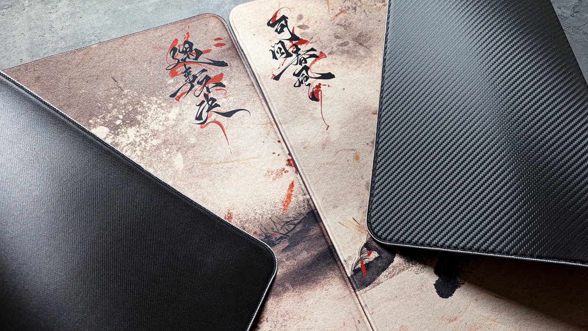 theillmeister's tweet photo. Introducing the "Trailblazer" Mousepad
(Available in 2 Editions: Premium and Competitive)

A message/product breakdown from the creator of the pads (@clickgaminggr Click Gaming Gear):

The "Trailblazer" mousepad is my response to the market flooded with copycats. I'm not here to replicate; I'm here to innovate. From the packaging to the mousepad itself, every detail has been crafted with the best materials available.

Materials:
Utilized the most expensive SlimFlex base for the Premium Edition, ensuring top-tier quality akin to Artisan's renowned stitching.

Artwork: Collaborated with artists known for their work in major 3D films and games (like Mihoyo), to create a unique surface design.

Community Engagement: I've poured my heart into this project, aiming to deliver something truly special to the community. I'm eager for your feedback, criticisms, and suggestions to further refine this product.

Thank you for sharing this with the community to spark discussion and gather insights.

PREMIUM EDITION FEATURES:
• Dimensions: 490 x 420 x 4mm
• Packaging: Flat-packed in premium packaging
• Surface: Perfectly balanced, smooth with consistent dynamic and static friction
• Base: Xsoft SlimFlex (softness rating of 19)
• Stitching: Sub-merge stitching for durability and clean look
• Bonus Gifts included: (1x) Individually serialized holo card, (1x) Dragon incense, (1x) Magnetic sticker

COMPETITIVE EDITION FEATURES:
• Dimensions: 490 x 420 x 4mm
• Packaging: Flat-packed in premium packaging
• Surface: Faster and more consistent friction compared to Premium Edition due to different base material softness
• Base: Fiber Patterned (softness rating of 29)
• Stitching: Sub-merge stitching for durability and clean look
• Bonus Gifts included: (1x) Dragon incense, (1x) Magnetic sticker