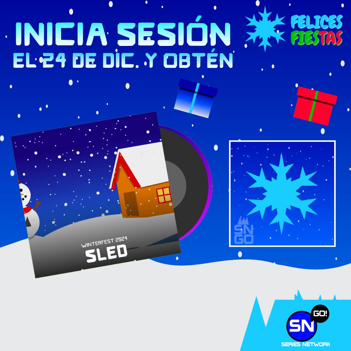 seriesnetworkgo's tweet photo. ¡Campeones, recuerden iniciar sesión HOY para llevarse increíbles recompensas! 🎁🎉 

Inicia sesión y llévate la Música del Lobby - Trineo Felices Fiestas, y el Ícono - Felices Fiestas 2024 ❄️💿

¡Disfruta de esta celebración! ⛷️
#FelicesFiestas #SeriesNetworkGO #SNGO https://t.co/clYyEEUPog