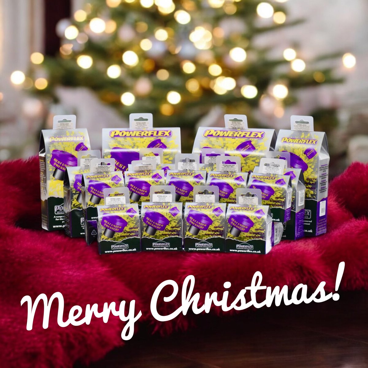 powerflexbushes's tweet photo. Signing off for Christmas and wishing all of our amazing followers, dealers and customers the most amazing festive break! 🎄🎁

Hope Santa brings you something like this in the morning! 

💜💛

#powerflex #powerflexbushes https://t.co/cKW8dV5WiN
