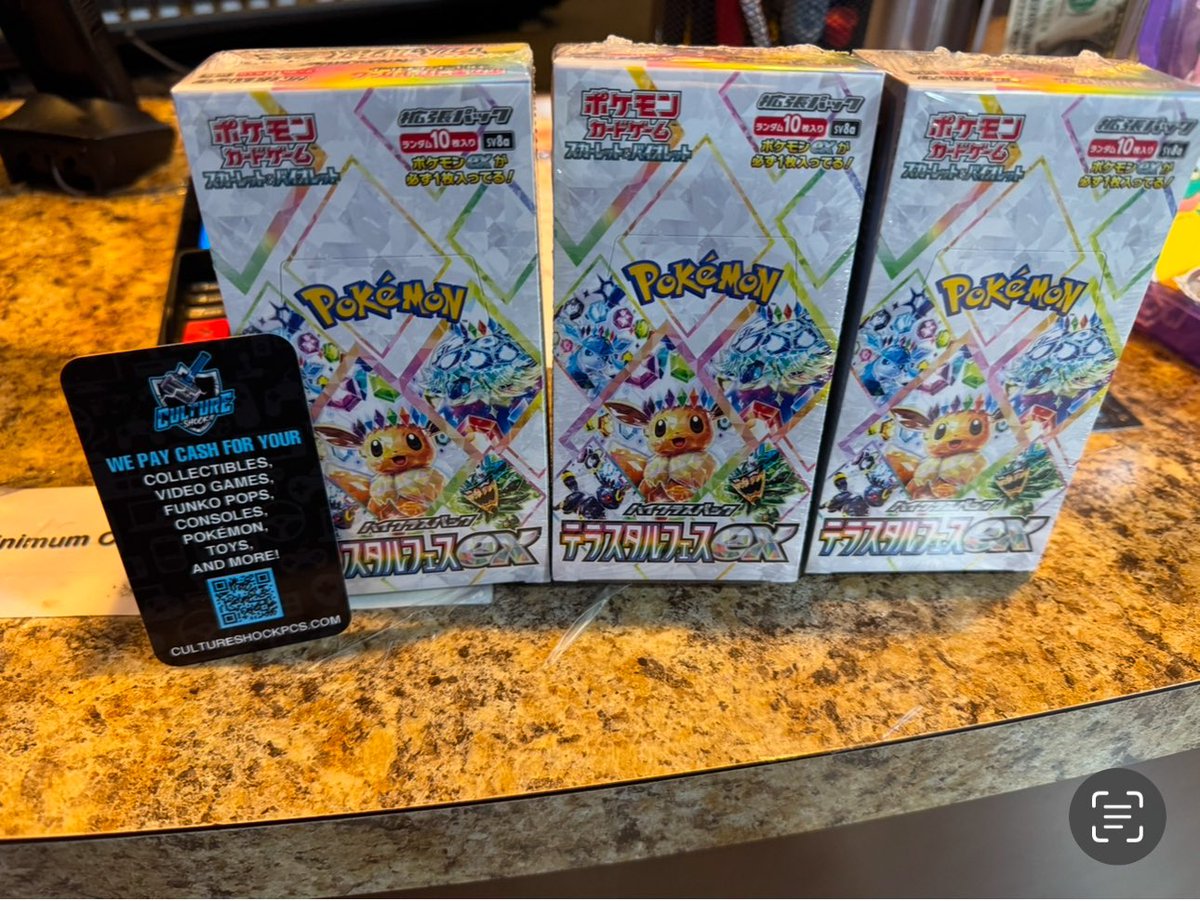 Culture Shock (@cultureshockpcs) on Twitter photo TERASTAL FESTIVAL BOOSTER BOX GIVEAWAY
3 Booster Boxes, 3 Different Winners For a chance to win:
✅Follow <a href="/cultureshockpcs/">Culture Shock</a>
✅Like + Repost This!
Free US shipping, will cover the first $10 for international.
Giveaway end 12/31/24 and drawing will be on January 1st 2025 TERASTAL FESTIVAL BOOSTER BOX GIVEAWAY
3 Booster Boxes, 3 Different Winners For a chance to win:
✅Follow <a href="/cultureshockpcs/">Culture Shock</a>
✅Like + Repost This!
Free US shipping, will cover the first $10 for international.
Giveaway end 12/31/24 and drawing will be on January 1st 2025