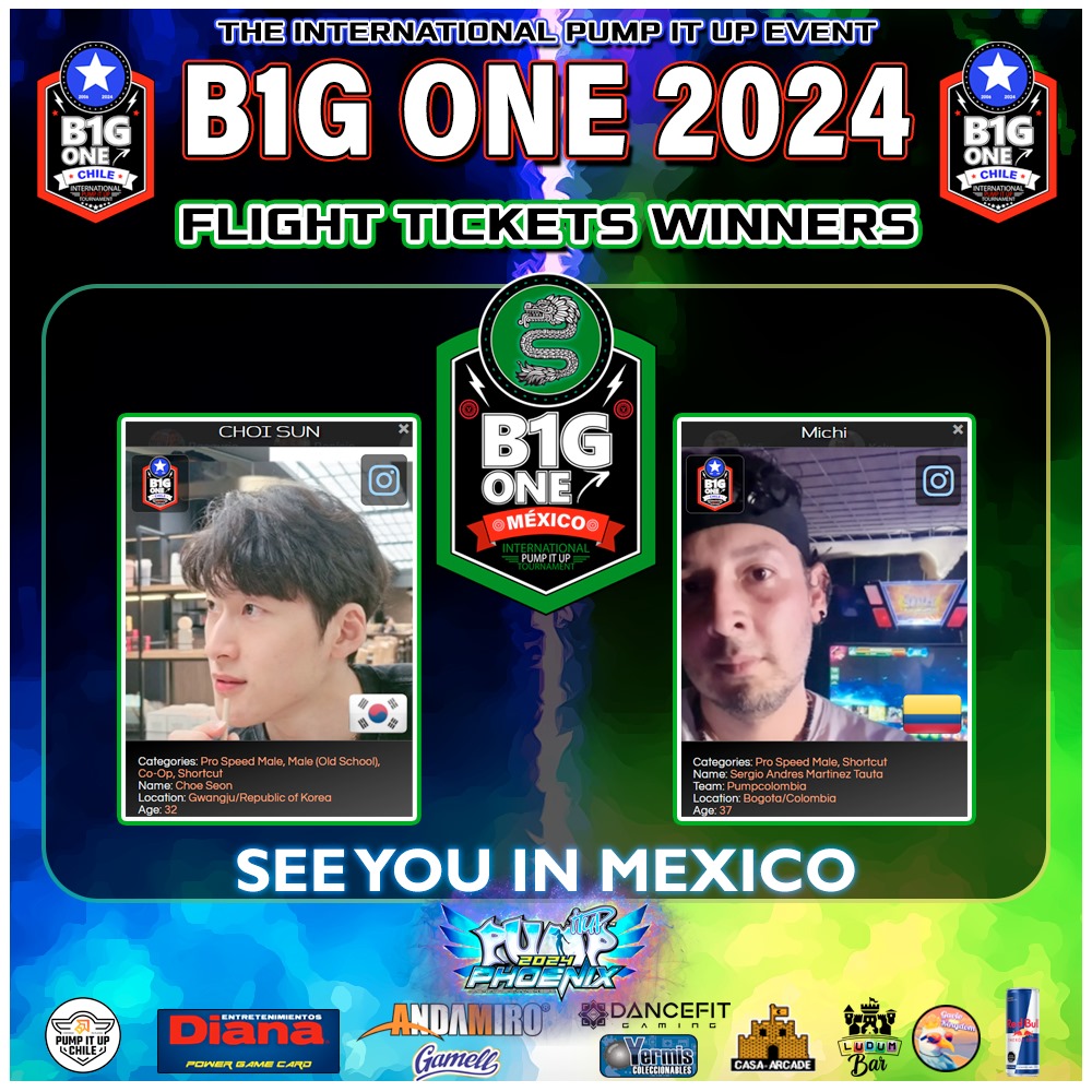 Thank you all for participating in the 7th edition of B1G ONE.
 
✈ The winners of the flight tickets to Mexico 2026 for having participated are:
CHOI SUN from Republic of Korea and MICHI from Colombia!
Congratulations!
 
We wish you all a Merry xmass &amp; Happy New Year!