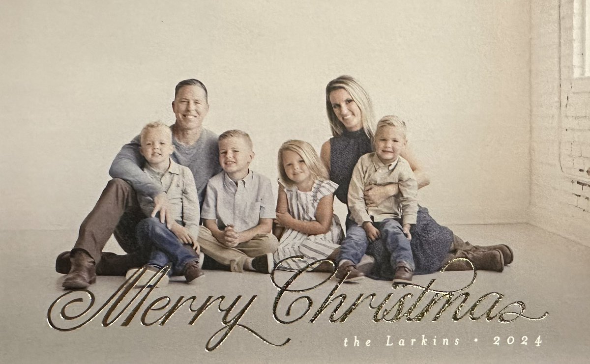Merry Christmas from the Larkin Family.. 

“I bring you good news that will cause great joy for all the people” Luke 2:10