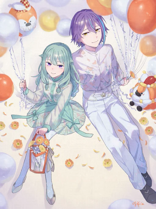 参加させていただいたカウントダウンイラスト!せっかくだし文字無しにしたった～#類寧々 