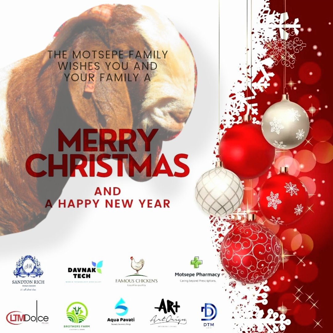 Wishing you a joyous Christmas and a prosperous New Year. Your partnership means the world to us. Thank you for being a valued client.🙏🏾
-Ndzi khense ngopfu
-Kea leboga
-Do a livhuwa
-Enkosi
-Dankie
-Ngiyabonga kakhulu.