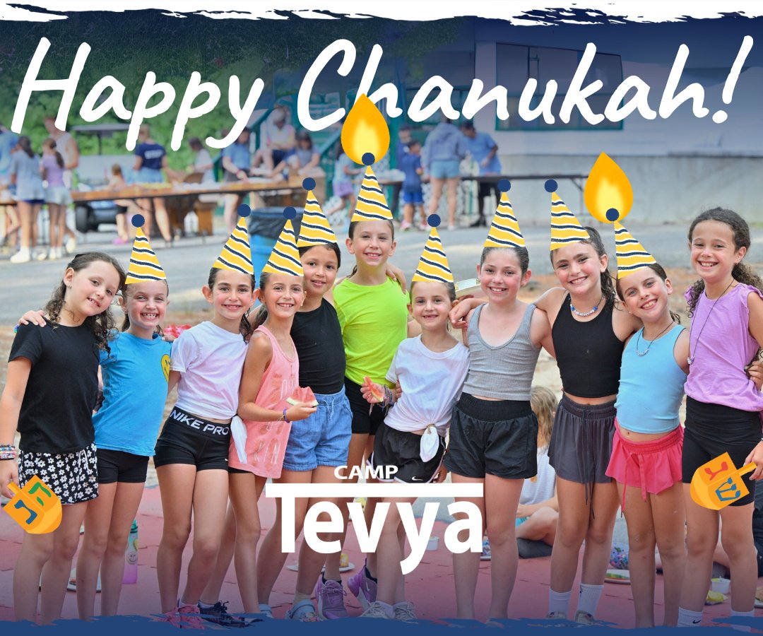camptevya's tweet photo. All of us at Camp Tevya wish you a bright and spirited Chanukah full of warmth, friendship, community, and latkes. https://t.co/CkuIDgZTsz