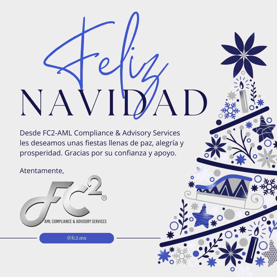 fc2cc's tweet image. 🎄✨🎁 ¡Feliz Navidad les desea FC2-AML Compliance &amp;amp; Advisory Services! 🎁✨🎄

🌟 ¡Gracias por acompañarnos este año y ser parte de nuestra historia! 🎉🎊

🎁🎅 #FelizNavidad | #AmorYEsperanza | #JuntosEnElCamino | #FC2AML | #CelebrandoLaVida 🎉🌟