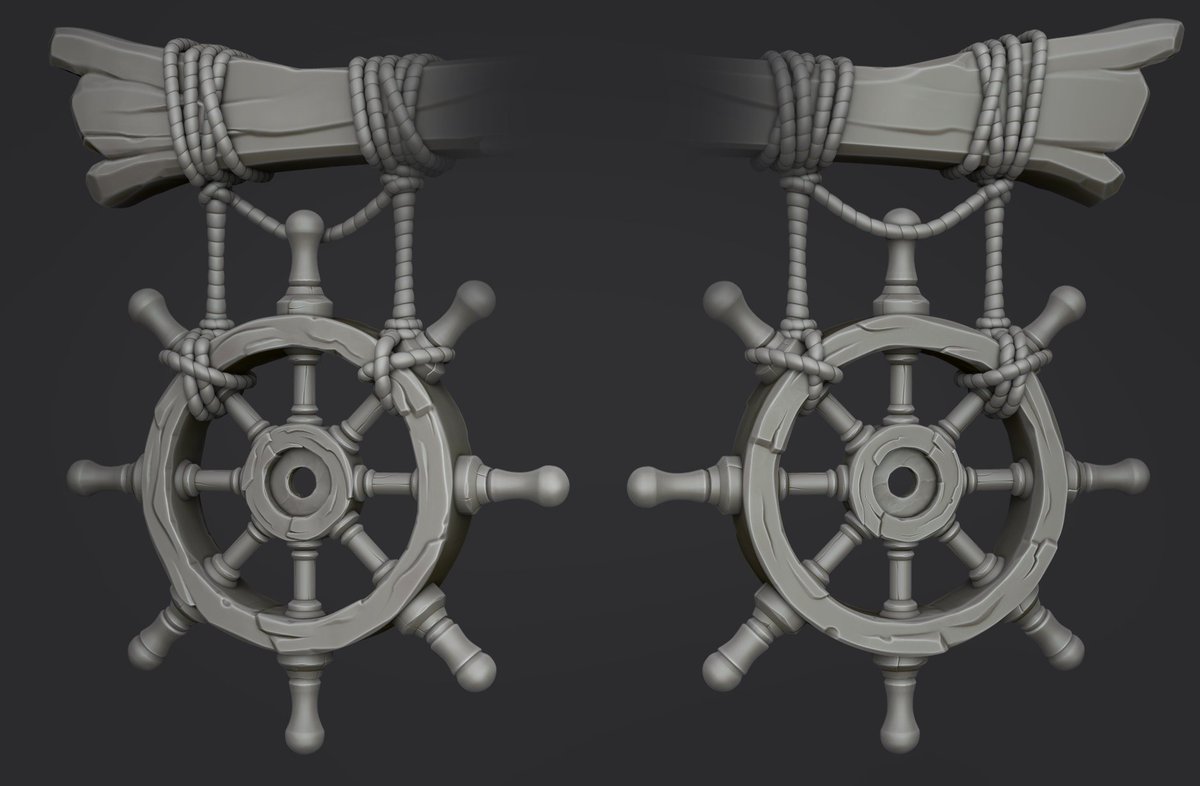 Gonna call this part of the sculpt done for now. Wanna make sure I finish this project and don't dwell too much on the details. 😁😅

Shoutouts to my amazing girlfriend <a href="/wenxinart/">Emily Huang</a> for teaching me how to do the rope! You the best 🥰