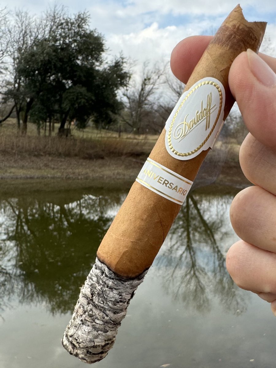 supercigardave's tweet photo. Merry #Christmas Eve 🎄with an updated Davidoff Aniversario Special T #Cigar #NiceAsh https://t.co/HIFILo44UO
