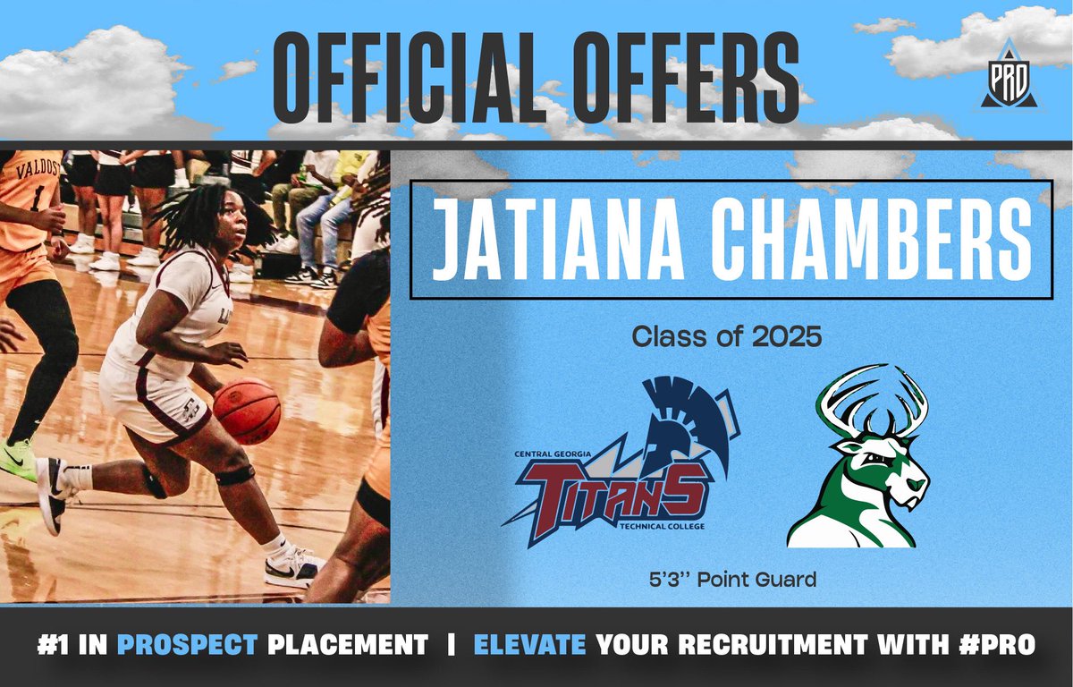 #PRO Elevation Inc. | #PRO Movement Athletics (@pro_movement1) on Twitter photo ☁️#PRO Elevation Inc.✈️
🏀’25 <a href="/_iamjatiana1/">Jatiana Chambers</a> (Dougherty) is having a monumental season & college coaches are PRIORITIZING Chambers, MOVING UP recruit boards📈
✔️Multiple 30pt Games
✔️Multiple Double-Double Performances
✔️Double Digit Assist Games
✅Offers
Motlow St
Central GA ☁️#PRO Elevation Inc.✈️
🏀’25 <a href="/_iamjatiana1/">Jatiana Chambers</a> (Dougherty) is having a monumental season & college coaches are PRIORITIZING Chambers, MOVING UP recruit boards📈
✔️Multiple 30pt Games
✔️Multiple Double-Double Performances
✔️Double Digit Assist Games
✅Offers
Motlow St
Central GA