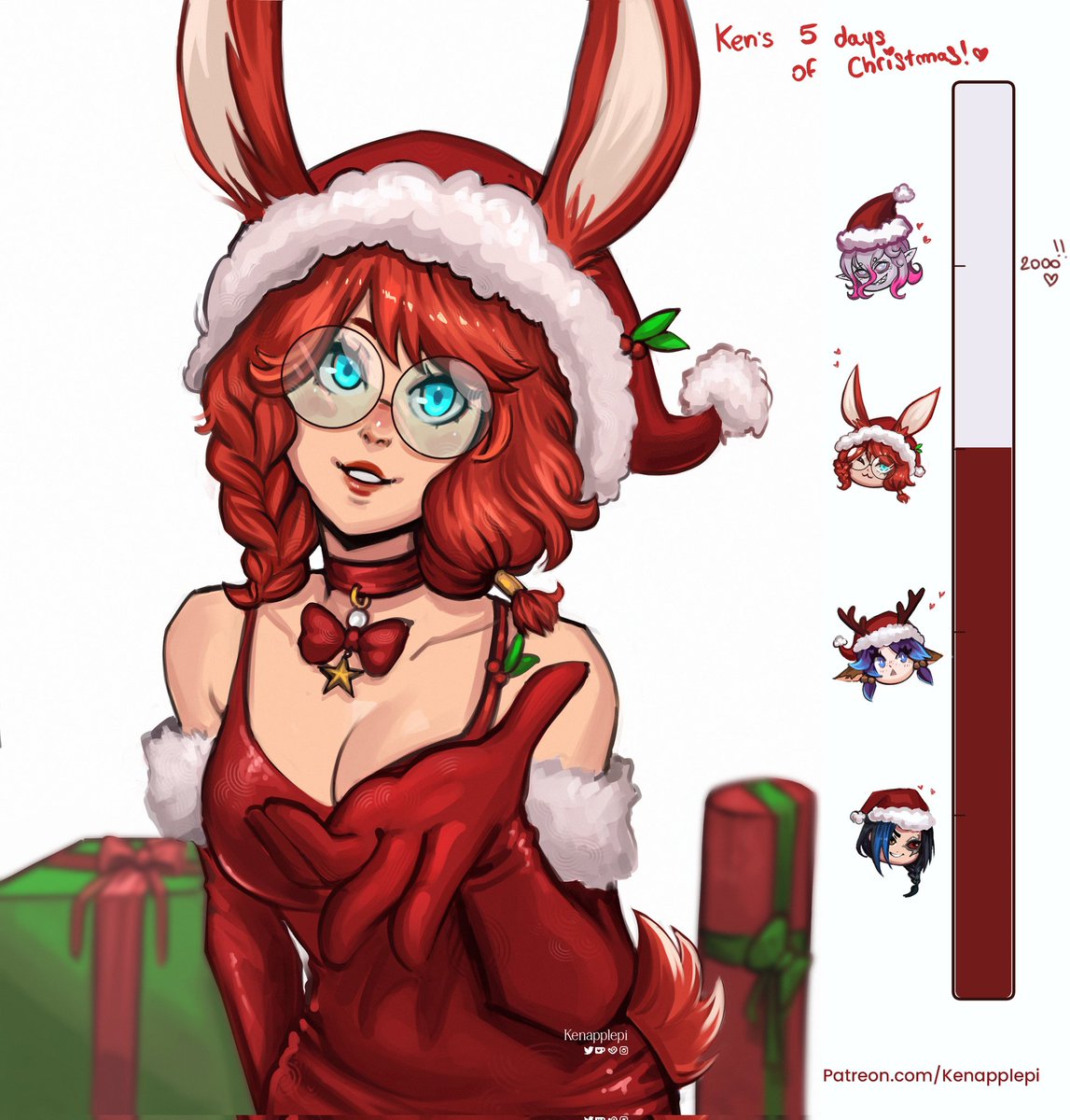 KenApplepi's tweet image. The bnuy joined for Christmas Eve!! 🐰🎄♥️

Can we get to 2k for Briar to join us? 👀