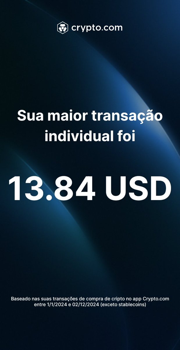 Olha só esse trecho do meu ano com cripto! Você pode ganhar 30 USD ao se cadastrar no App Crypto.com usando o meu link: crypto.com/app/mjagh6x8t3