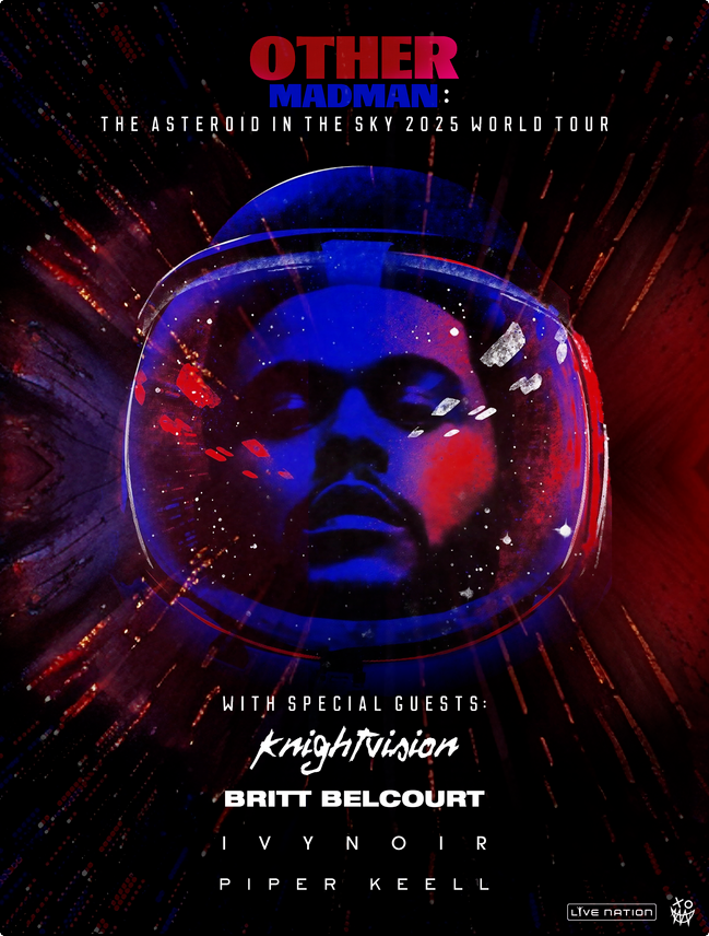 MADMAN: THE ASTEROID IN THE SKY 2025 WORLD TOUR 

Special guests:
#Knightvision - Worldwide (Select Dates)
<a href="/BrittBelcourt/">Britt Belcourt</a> - Europe I
<a href="/IvyNoirMusical/">Ivy Noir</a> - North America I
<a href="/PiperKeell/">Piper Keell</a> - North America II

ON SALE NOW ➡️ OTHER.lnk.to/tour
