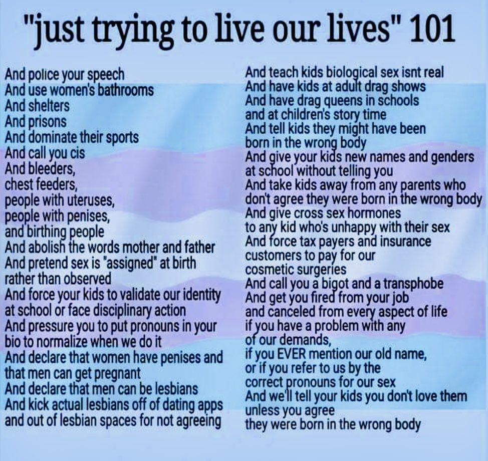 DoNoHarm79's tweet photo. All I want for Christmas is an end to all of this👇 “gender” madness. #NoOneIsBornInTheWrongBody #StopTransingTheGayAway #WomensRightsAreHumanRights #SexNotGender #LeaveTheKidsAlone #FirstDoNoHarm #PubertyIsAHumanRight #MenCanNotBeWomen https://t.co/LsMUSNaDtA