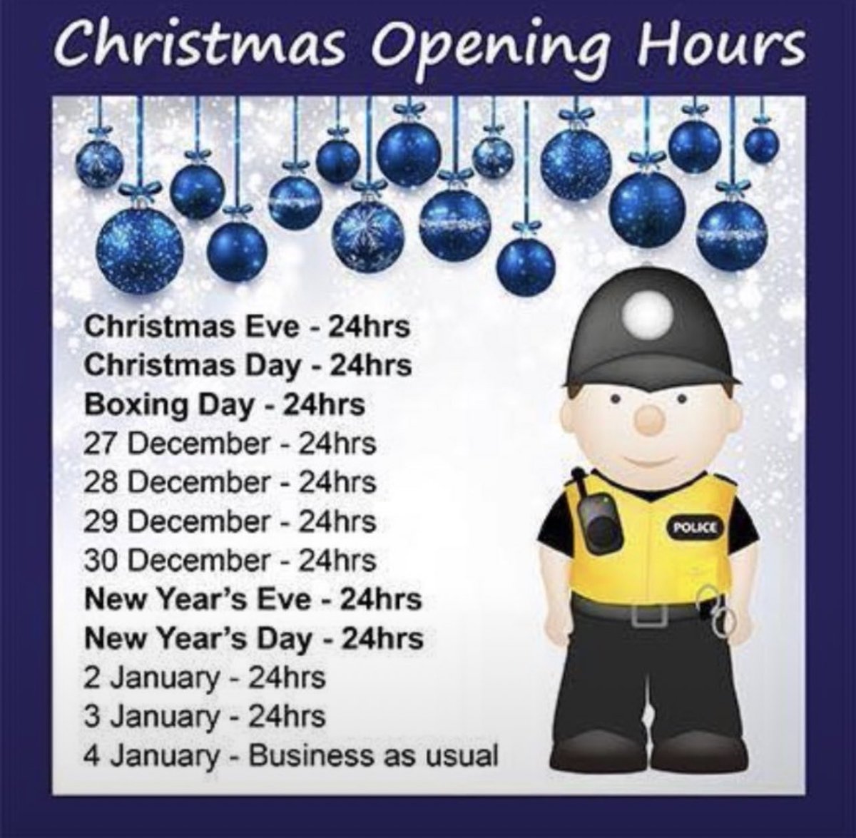 Officers &amp; staff will be working right across Christmas to keep Cornwall safe. 

Raise a glass to them tonight