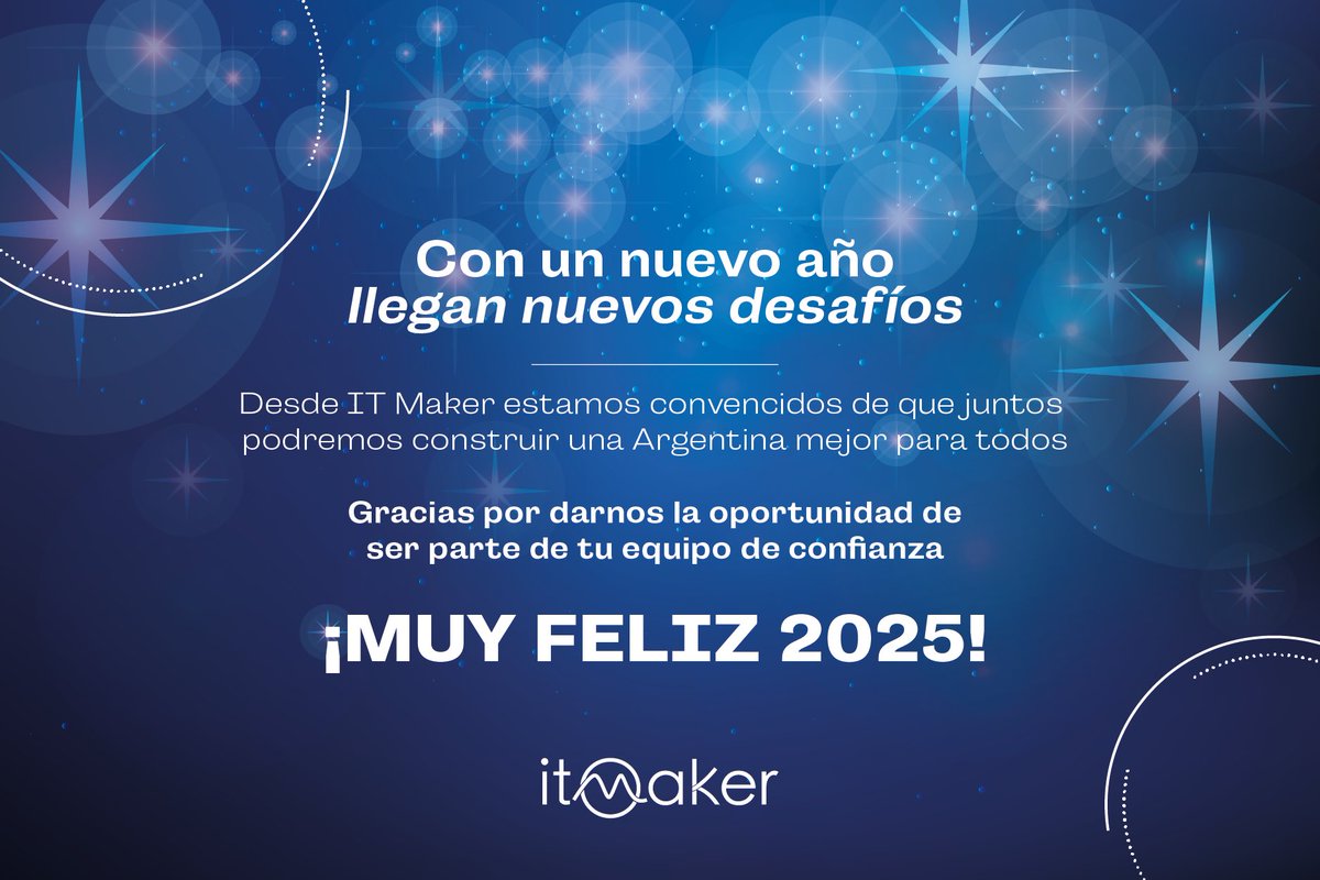ITMakerArg's tweet image. ¡Felices Fiestas!

Gracias a todos los que formaron parte de este camino.

¡Nos vemos el próximo año con más ganas que nunca! 🚀

#ITMaker